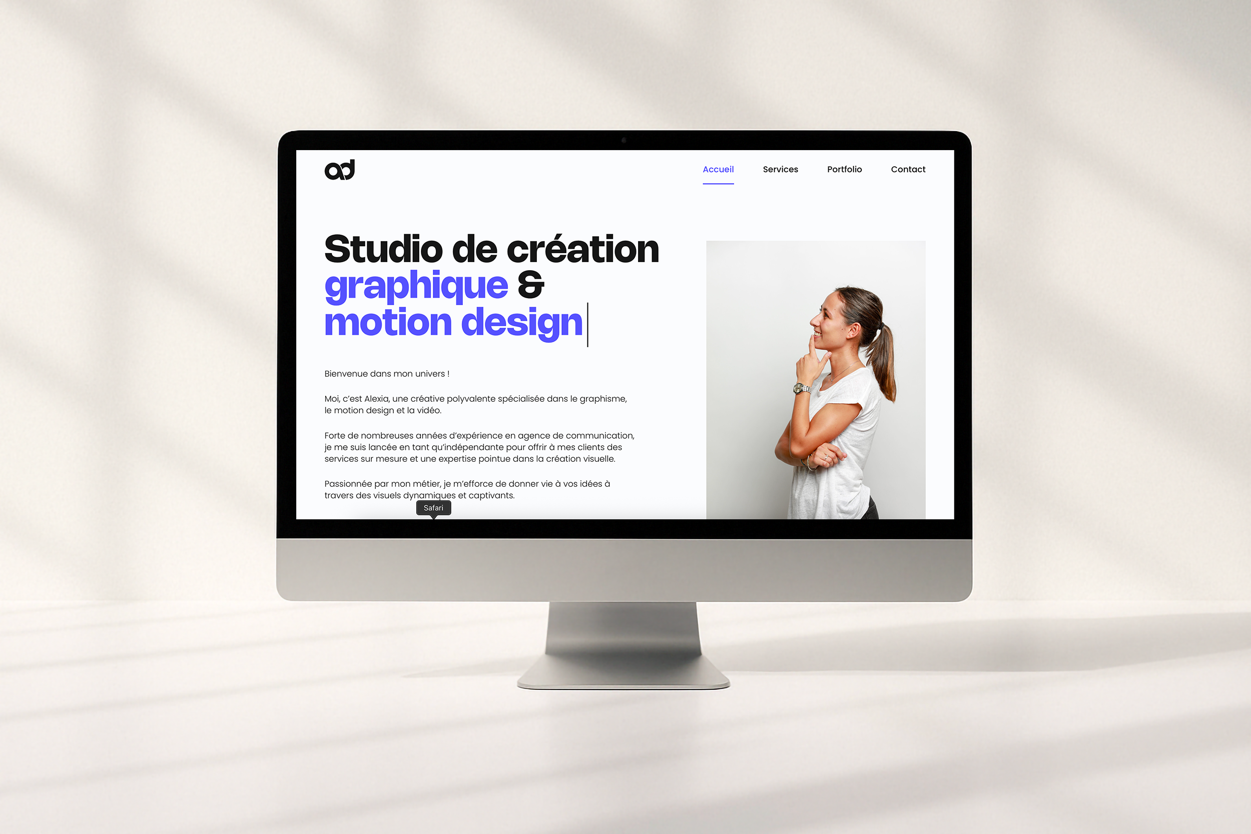 Template de site pour freelance créatif